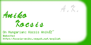 aniko kocsis business card